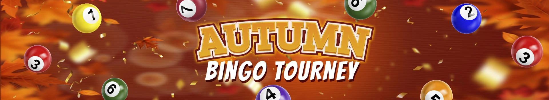 Celebrate Autumn with Bingo Fun! Autumn Bingo Tourney Banner